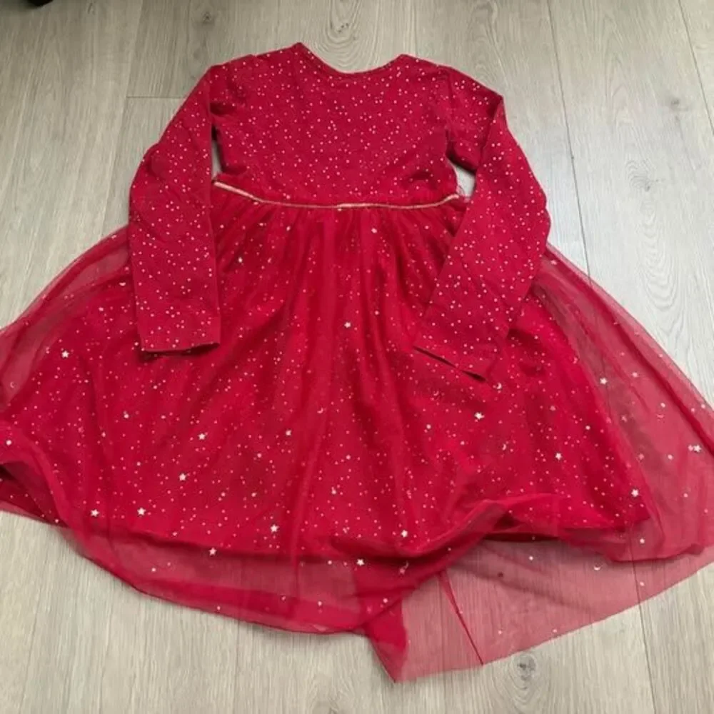 Hanna Andersson Red Tulle Star Dress Size 8